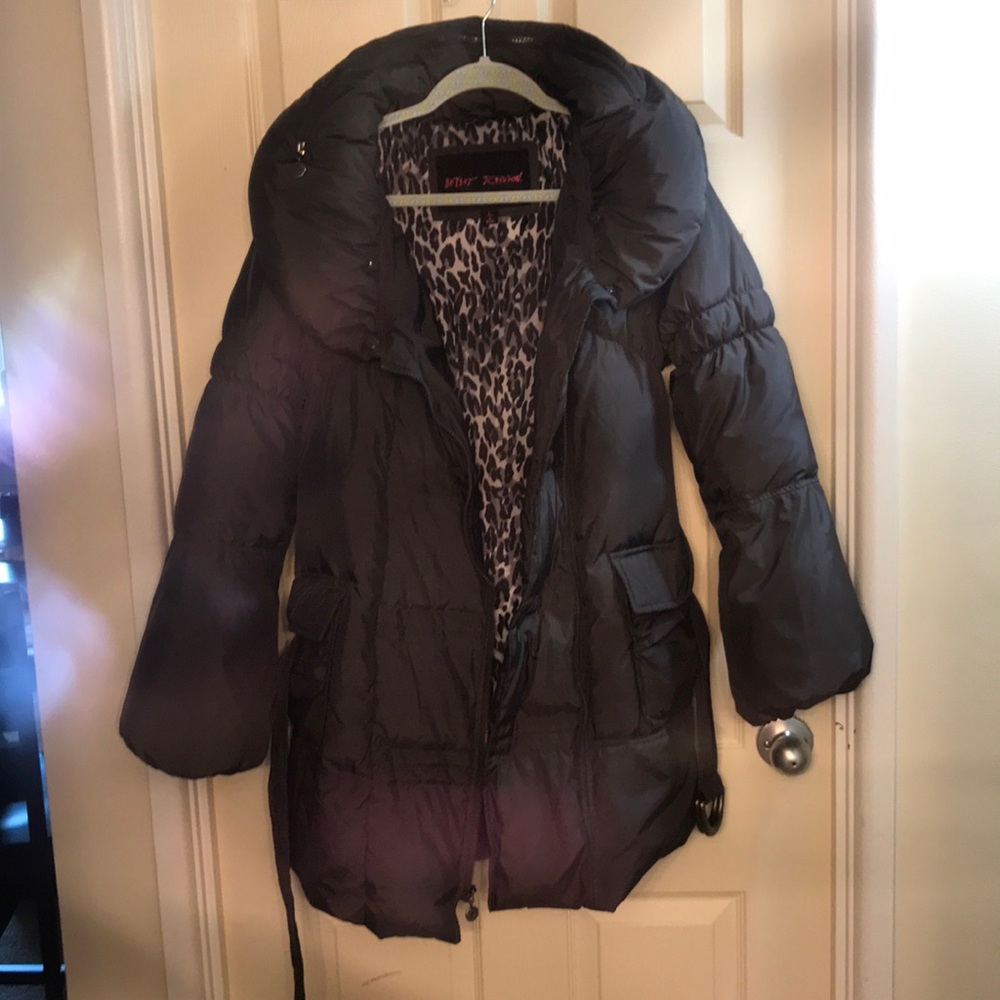Betsey Johnson versatile grey women’s winter coat.